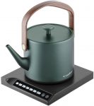 Електрочайник Catler 0.6л, Strix, заварник, нерж. сталь, підтримка температури, сенс. керув., темно-зелений