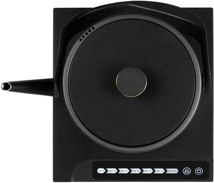 Електрочайник Catler 0.6л, Strix, заварник, нерж. сталь, підтримка температури, сенс. керув., чорний