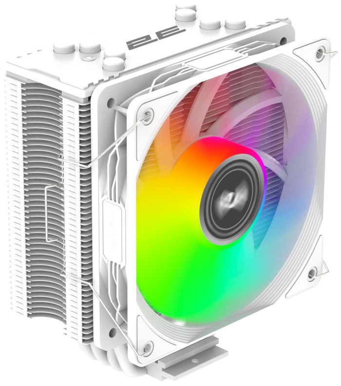 Процесорний кулер 2E GAMING Air Cool ACN120W-ARGB, LGA1851, 1700, 1200, 115x, 1366, AM5, AM4, AM3, AM3+, AM2 ,AM2+, FM2, FM1 4pin PWM, 3pin +5VARGB, TDP 180W