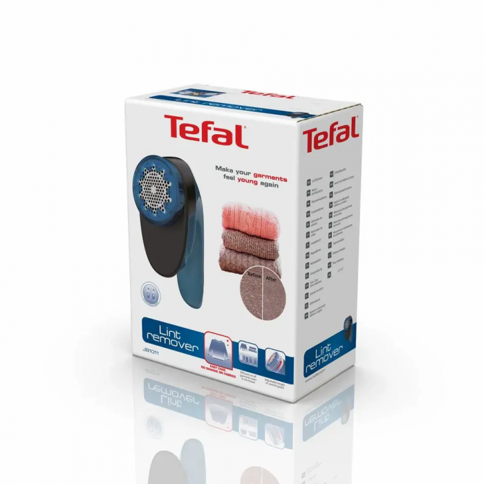 Машинка для видалення катишків Tefal, велика площа лез, ААx2 у комплекті, синій