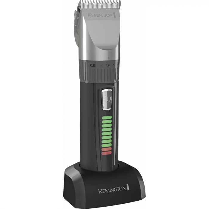 Машинка для стрижки Remington Genius, мережа+акум., насадок-8, кейс,ножиці, гребінець в компл, кераміч.напилення, чорний