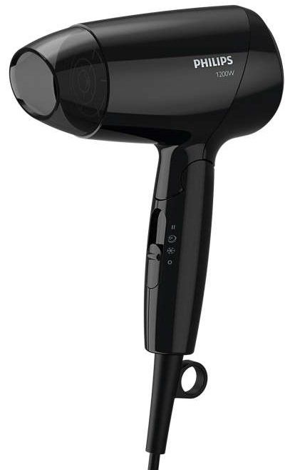 Фен Philips EssentialCare дорожній, 1200Вт, 3 режими, хол. обдув, чорний