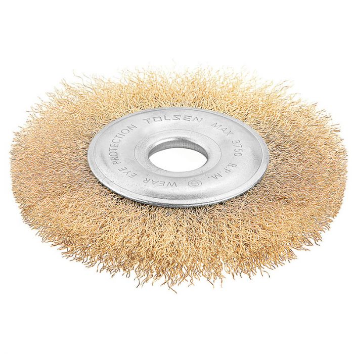 Щітка дискова Tolsen Профі, рифлений дріт 0.3мм, діаметр 125мм, посадковий розмір 22.2мм
