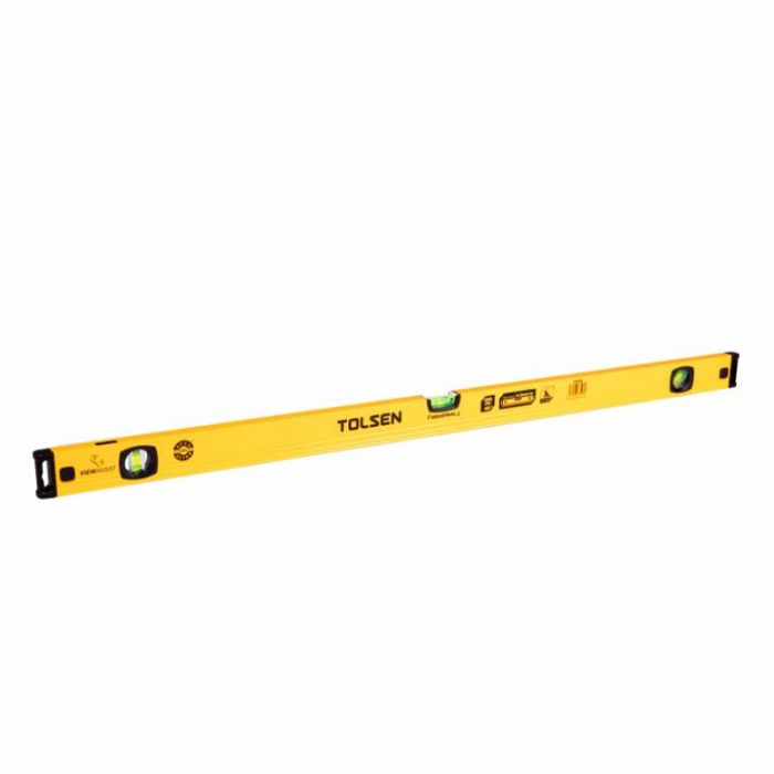 Рівень Tolsen, 200см, 3 капсули, алюмінієвий, з магнітами
