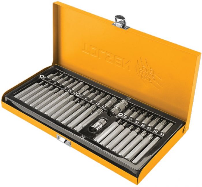 Біти Tolsen, набір 40шт, 3/8", HX, M, Torx, кейс