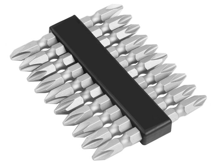 Біти двосторонні Tolsen, набір 10шт, РН2х65мм, сталь S2