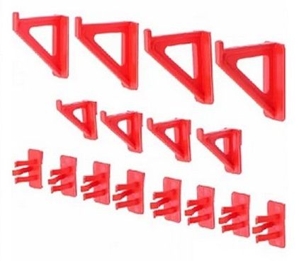 Гачкі для підвісної панелі Kistenberg KBH16, набір 16 од., 13*13см, пластик