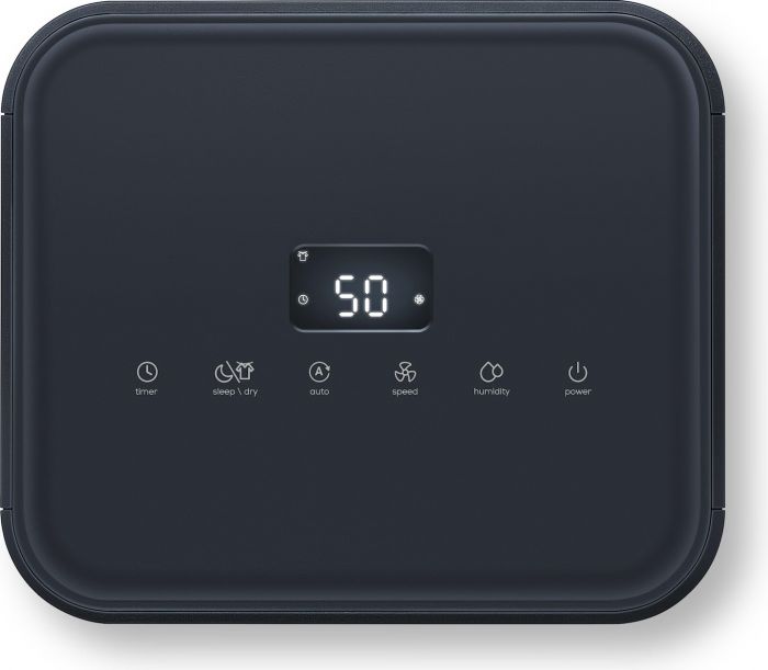 Осушувач повітря Beurer мобільний 30м2, 200Вт, дисплей, авто вимк, нічний режим, чорний