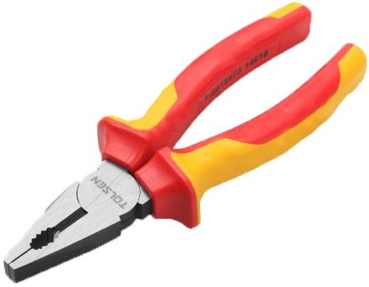 Плоскогубці комбіновані Tolsen Premium, діелектричні, для робіт під напругою 1000В, 180мм, CrV