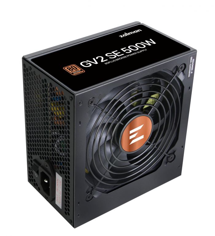 Блок живлення Zalman GV2SE  (500W) 88%, 80+ Bronze, 120мм, 1xMB 24pin(20+4), 1xCPU(4pin+ 8pin), 3xMolex, 6xSATA, 2xPCIe 8pin(6+2)