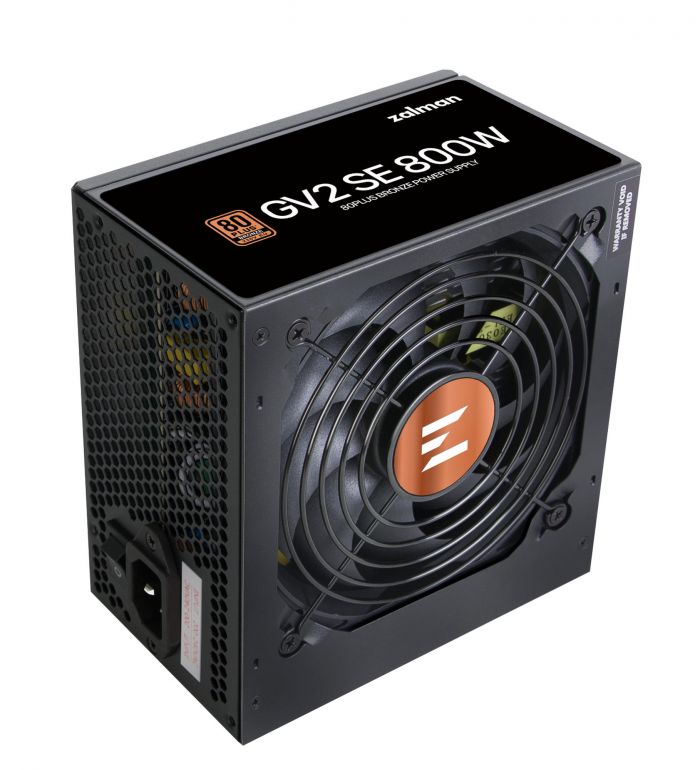 Блок живлення Zalman GV2SE  (800W) 88%, 80+ Bronze, 120мм, 1xMB 24pin(20+4), 1xCPU(4+4 pin + 8pin), 4xMolex, 8xSATA, 4xPCIe 8pin(6+2)