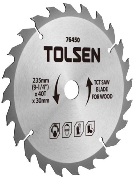 Диск пильний Tolsen по дереву, 254х60Tх30мм