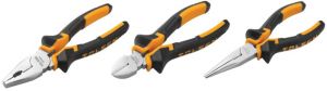 Плоскогубці Tolsen Ерго набір 3 шт, комбіновані, подовжені, бокорізи