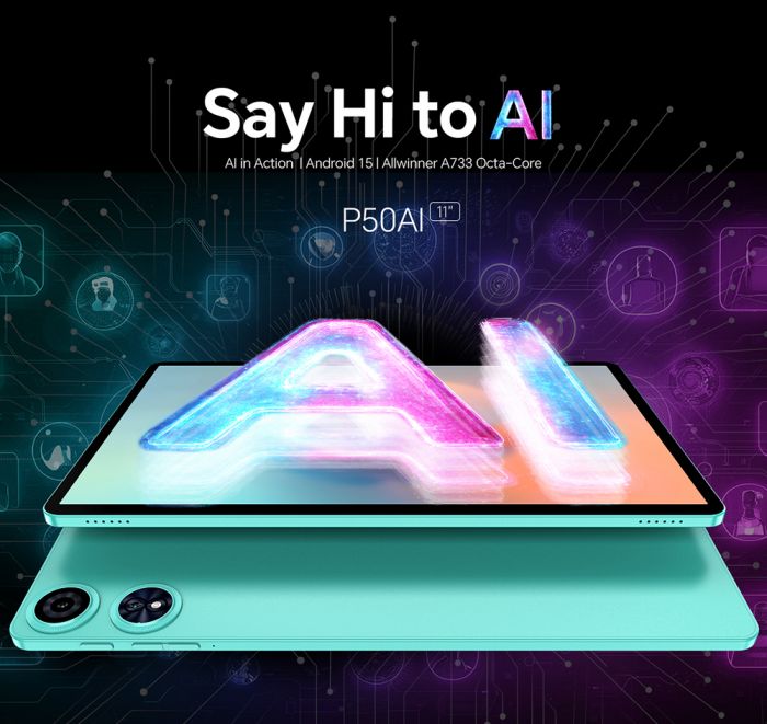 Планшет Teclast P50AI 11" 6ГБ, 128ГБ, 7000мА•год, Android, блакитний