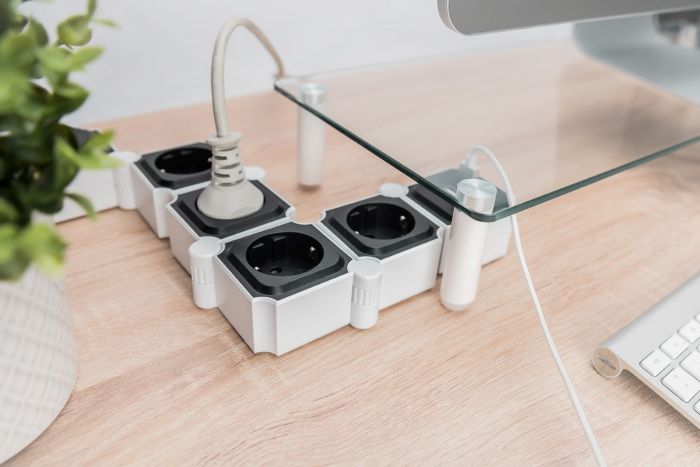 Блок розеток DIGITUS Flexible, 4xSchuko 16A, 2xUSB 2.4A, вимикач