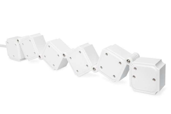 Блок розеток DIGITUS Flexible, 4xSchuko 16A, 2xUSB 2.4A, вимикач