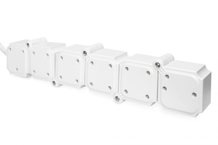 Блок розеток DIGITUS Flexible, 4xSchuko 16A, 2xUSB 2.4A, вимикач