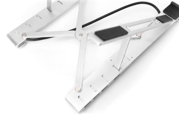 Підставка для ноутбука DIGITUS Variable Notebook Stand, до 17'', USB-C Dock 5-Port, сіра