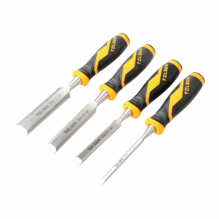 Стамеска Tolsen Профі, набір 4шт, 6-13-19-25 мм, 125мм, CrV