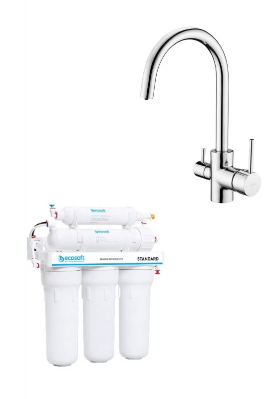 Комплект змішувача для кухні Deante з фільтром зворотного осмосу Ecosoft Standard (BCH_064M_PROMOSET)