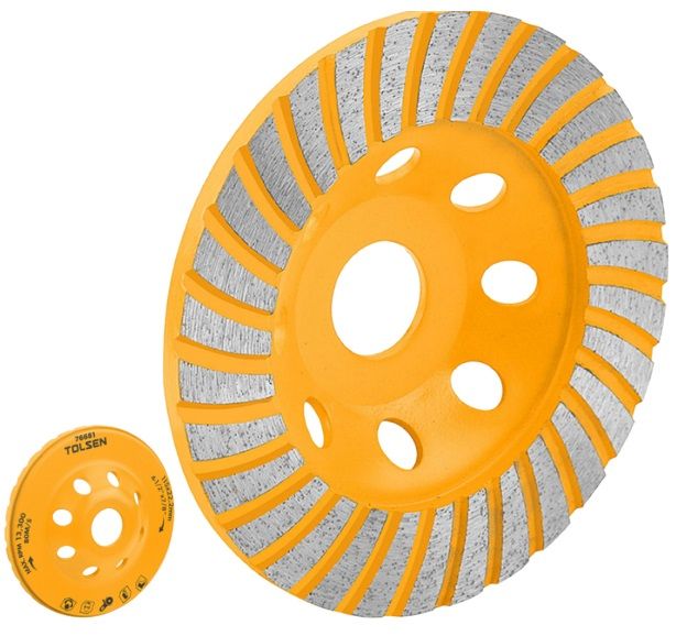 Диск шліфувальний Tolsen алмазний, по бетону каменю цеглі, 125x22.2мм