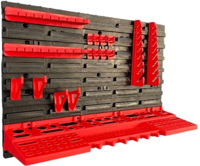 Панель підвісна з набором гачків та полиць Kistenberg KS_kit3, панель 57.6*1.8*39см, 20 гічків, 1 полиця, пластик