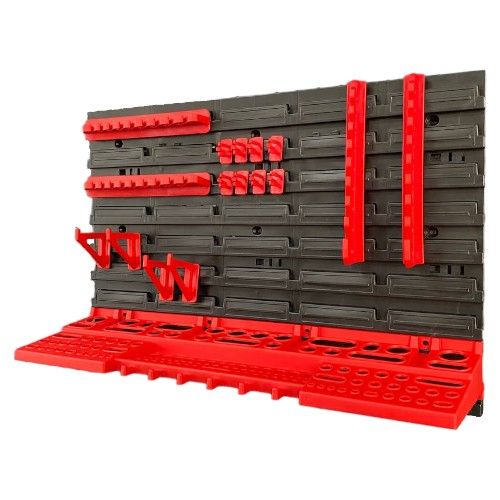 Панель підвісна з набором гачків та полиць Kistenberg KS_kit3, панель 57.6*1.8*39см, 20 гічків, 1 полиця, пластик