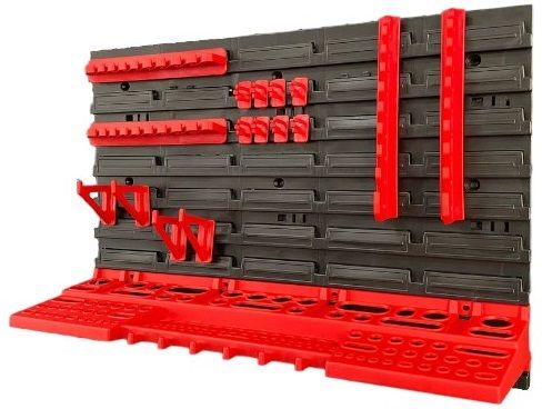 Панель підвісна з набором гачків та полиць Kistenberg KS_kit3, панель 57.6*1.8*39см, 20 гічків, 1 полиця, пластик