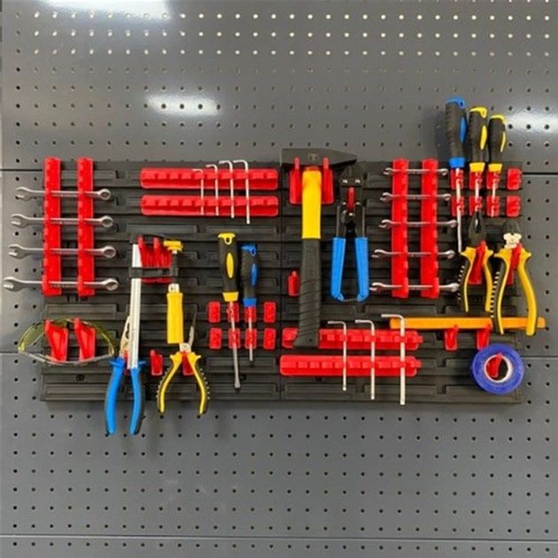 Панель підвісна з набором гачків Kistenberg KS_kit5, 2 панелі 38.6*1.8*39см, 20 гачків, пластик