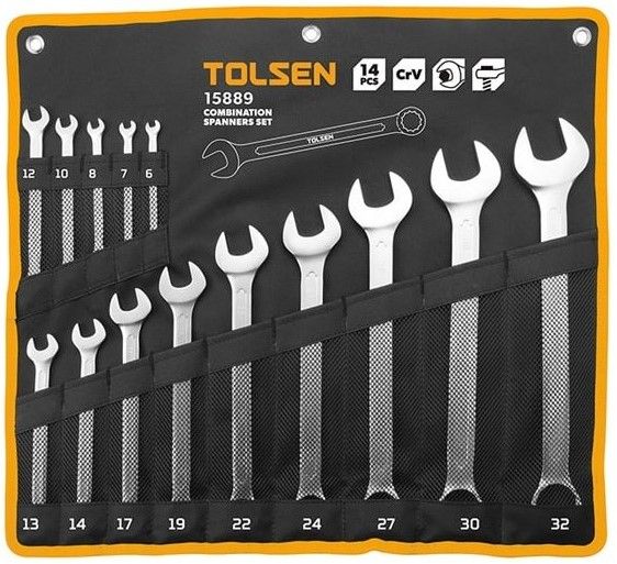 Ключі комбіновані Tolsen Профі, набір 14шт, 6-32мм, CrV