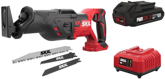 Пила шабельна акумуляторна SKIL 3480 CB XP безщіткова 20В 1х2.5А·год пропил 265мм хід 29мм 2.9кг