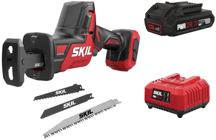 Пила шабельна акумуляторна SKIL 3475 CA Compact безщіткова 20В 1х2.5А·год пропил 200мм хід 25.4мм 1.8кг