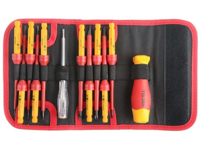 Викрутки Tolsen Premium, набір 12шт, діелектричні, для робіт під напругою 1000В