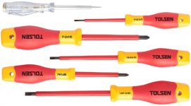 Викрутки Tolsen Premium, набір 6шт, діелектричні, для робіт під напругою 1000В