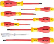Викрутки Tolsen Premium, набір 8шт, діелектричні, для робіт під напругою 1000В