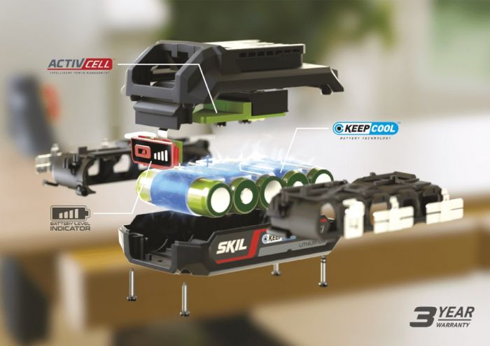 Набір акумулятора та зарядного пристрою SKIL 3110 AA 20В, ЗУ 2.4А, 1х2.5А•год , 0.95кг