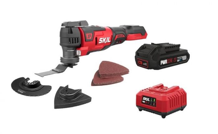 Багатофункціональний інструмент акумуляторний реноватор SKIL 3650 CB XP 20В 1х2.5А·год 11000-17000об·хв кут коливань 1.8° 1.1кг