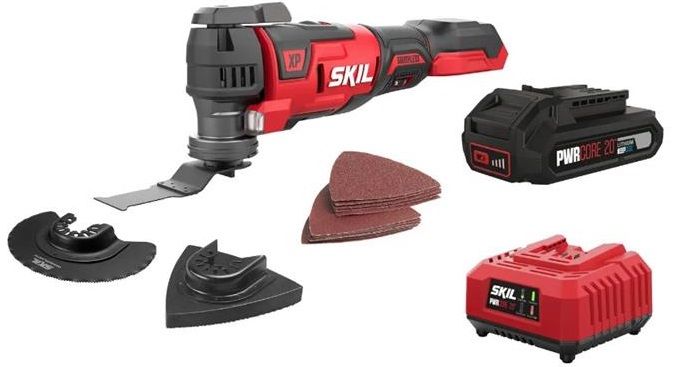 Багатофункціональний інструмент акумуляторний реноватор SKIL 3650 CB XP 20В 1х2.5А·год 11000-17000об·хв кут коливань 1.8° 1.1кг