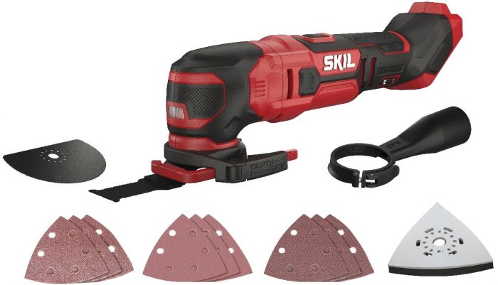 Багатофункціональний інструмент акумуляторний реноватор SKIL 3620 CA 20В 11000-16000об·хв кут коливань 1.8° 1кг без АКБ і ЗУ