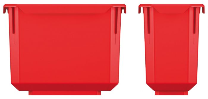 Набір контейнерів для зберігання Kistenberg X Block, 6 од., 14*7.5*28см, пластик, червоні та чорні