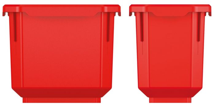 Набір контейнерів для зберігання Kistenberg TITAN, 6 од., 11*7.5*26.3см, пластик, червоні та чорні