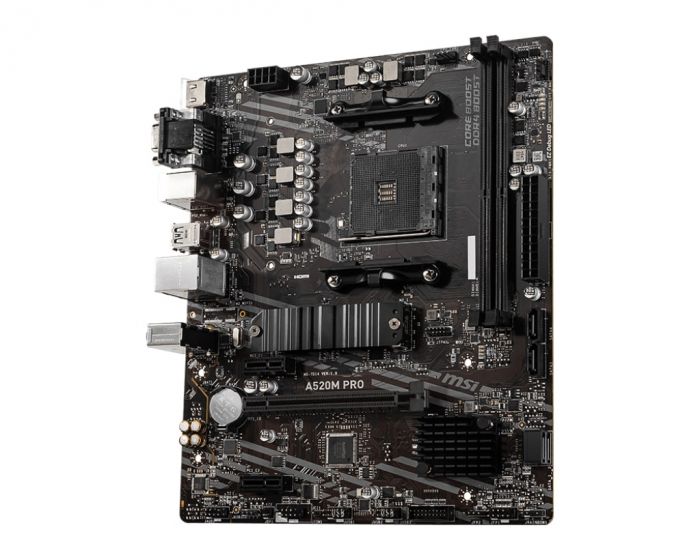 Материнcька плата MSI A520M PRO sAM4 A520 2xDDR4 M.2 HDMI DVI DP mATX