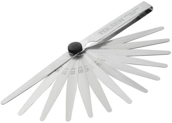 Щупи вимірювальні Tolsen, набір 13 пластин, 0.05-1.0мм