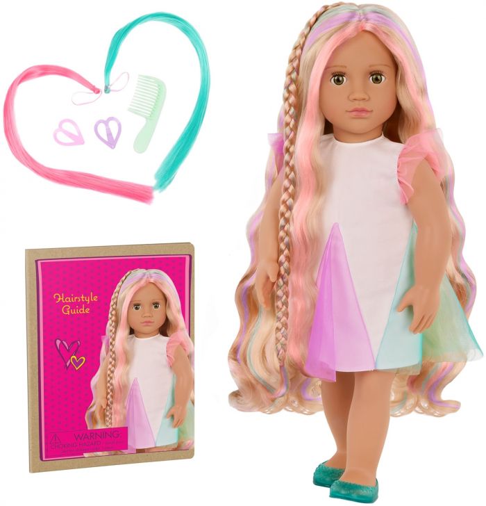 Лялька Our Generation Тессі зі зростаючим різнокольоровим волоссям 46см