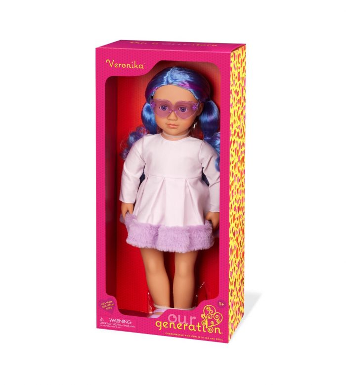 Лялька Our Generation Вероніка з різнокольоровим волоссям 46см