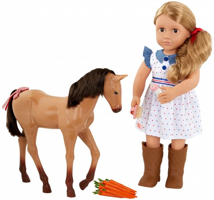 Лялька Our Generation Шеллі з лошам Аппалуза та аксесуарами 46см