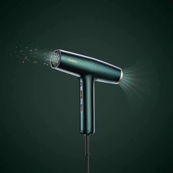 Фен Babyliss Air Power Pro, 1700Вт, 3 режими, дифузор, іоніз-я, хол. обдув, зелений