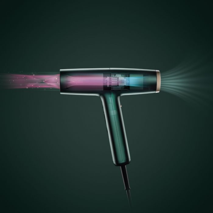 Фен Babyliss Air Power Pro, 1700Вт, 3 режими, дифузор, іоніз-я, хол. обдув, зелений