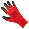 Рукавички робочі Neo Tools комплект 12шт, поліестер з латексним покриттям, р.9, червоно-чорний