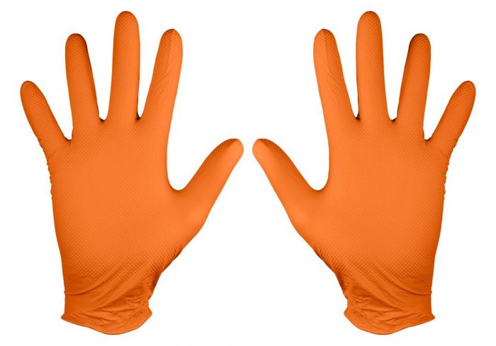 Рукавички робочі/медичні Neo Tools, перфоровані нітрилові, р.XL, 50шт., помаранчевий